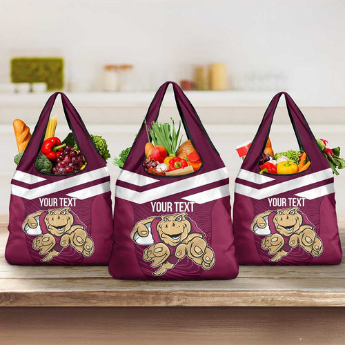 Custom Queensland Rugby Grocery Bag Maroons Cane Toad Origin Sporty