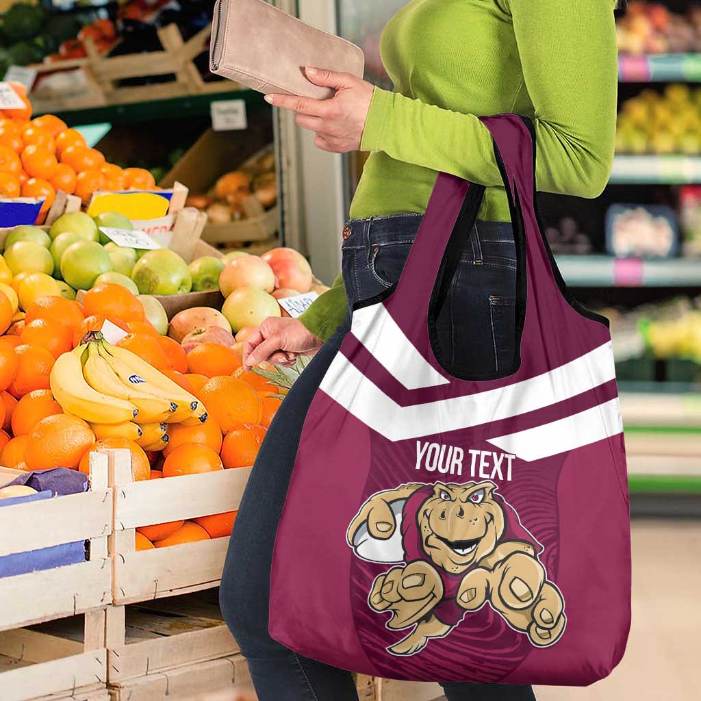 Custom Queensland Rugby Grocery Bag Maroons Cane Toad Origin Sporty
