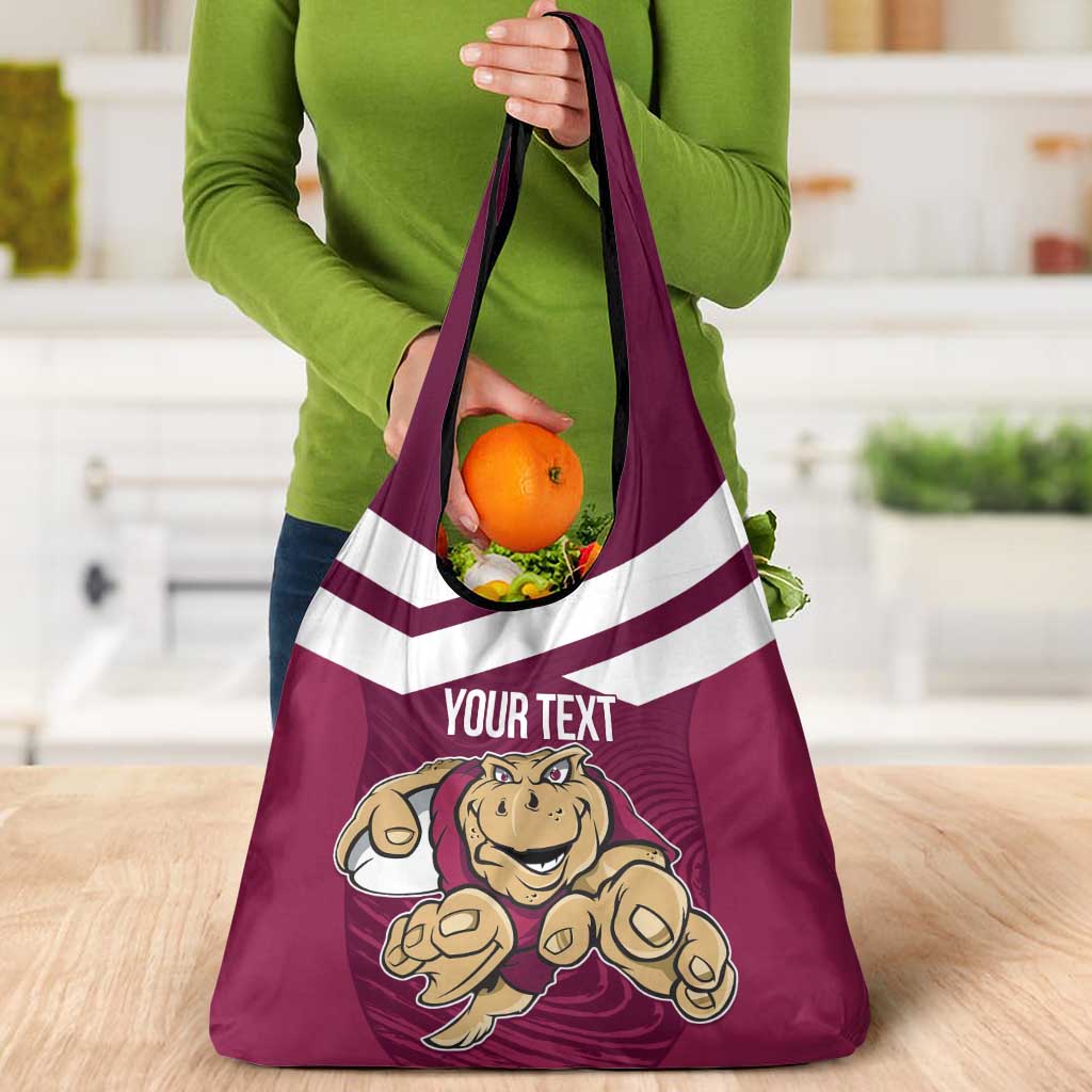Custom Queensland Rugby Grocery Bag Maroons Cane Toad Origin Sporty