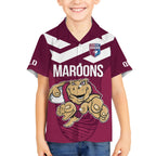 Custom Queensland Rugby Hawaiian Shirt Maroons Cane Toad Origin Sporty