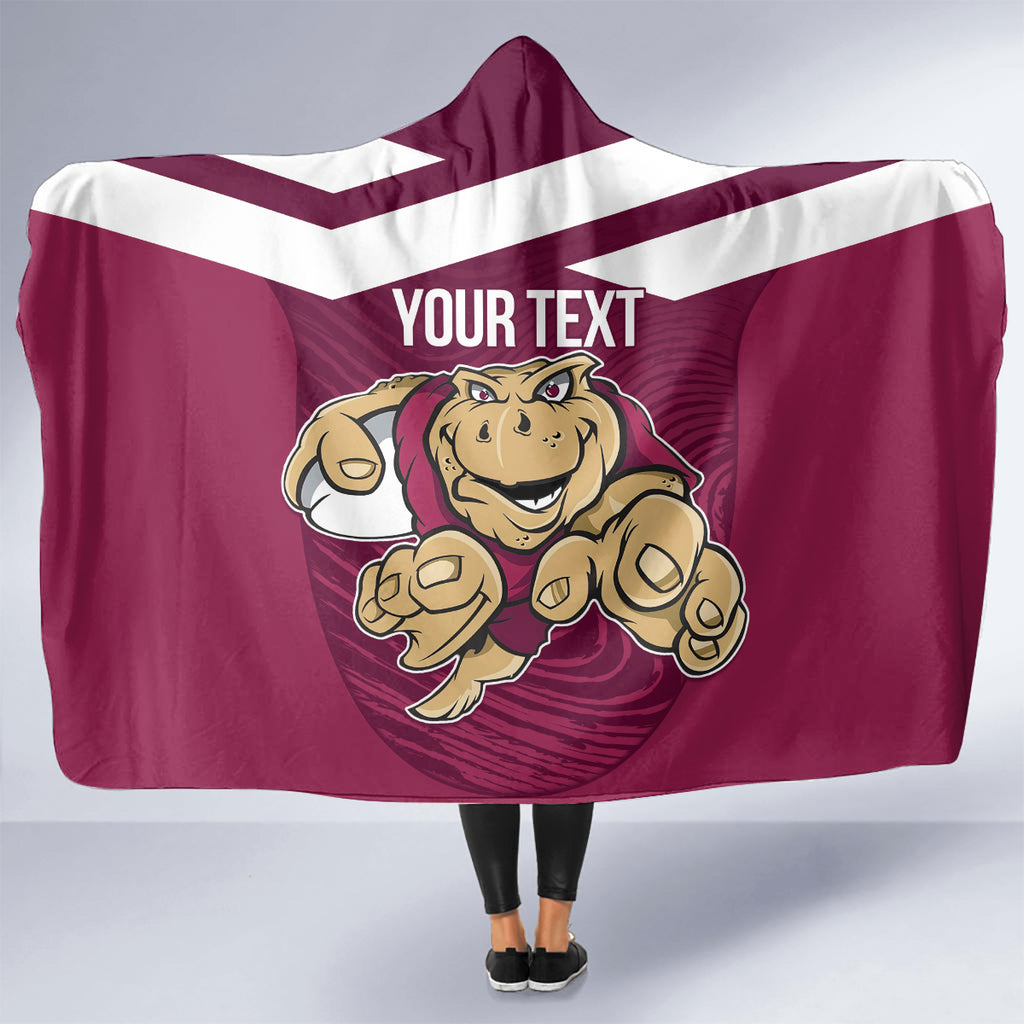 Custom Queensland Rugby Hooded Blanket Maroons Cane Toad Origin Sporty