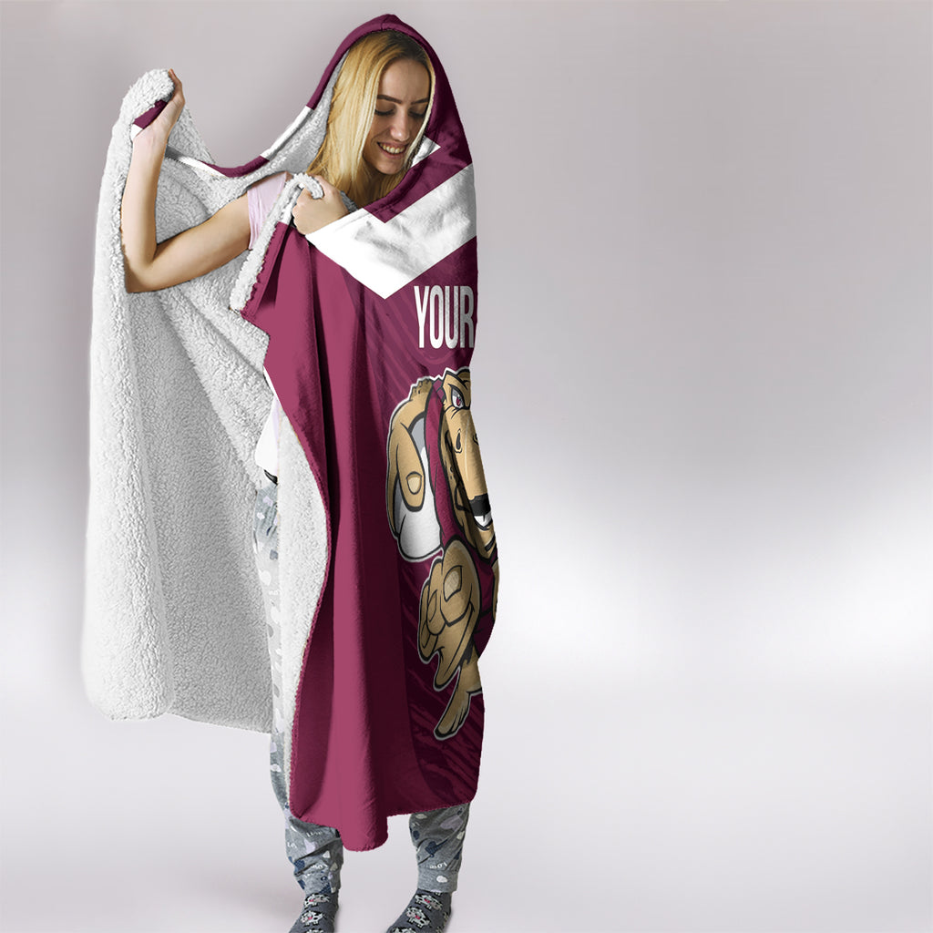 Custom Queensland Rugby Hooded Blanket Maroons Cane Toad Origin Sporty