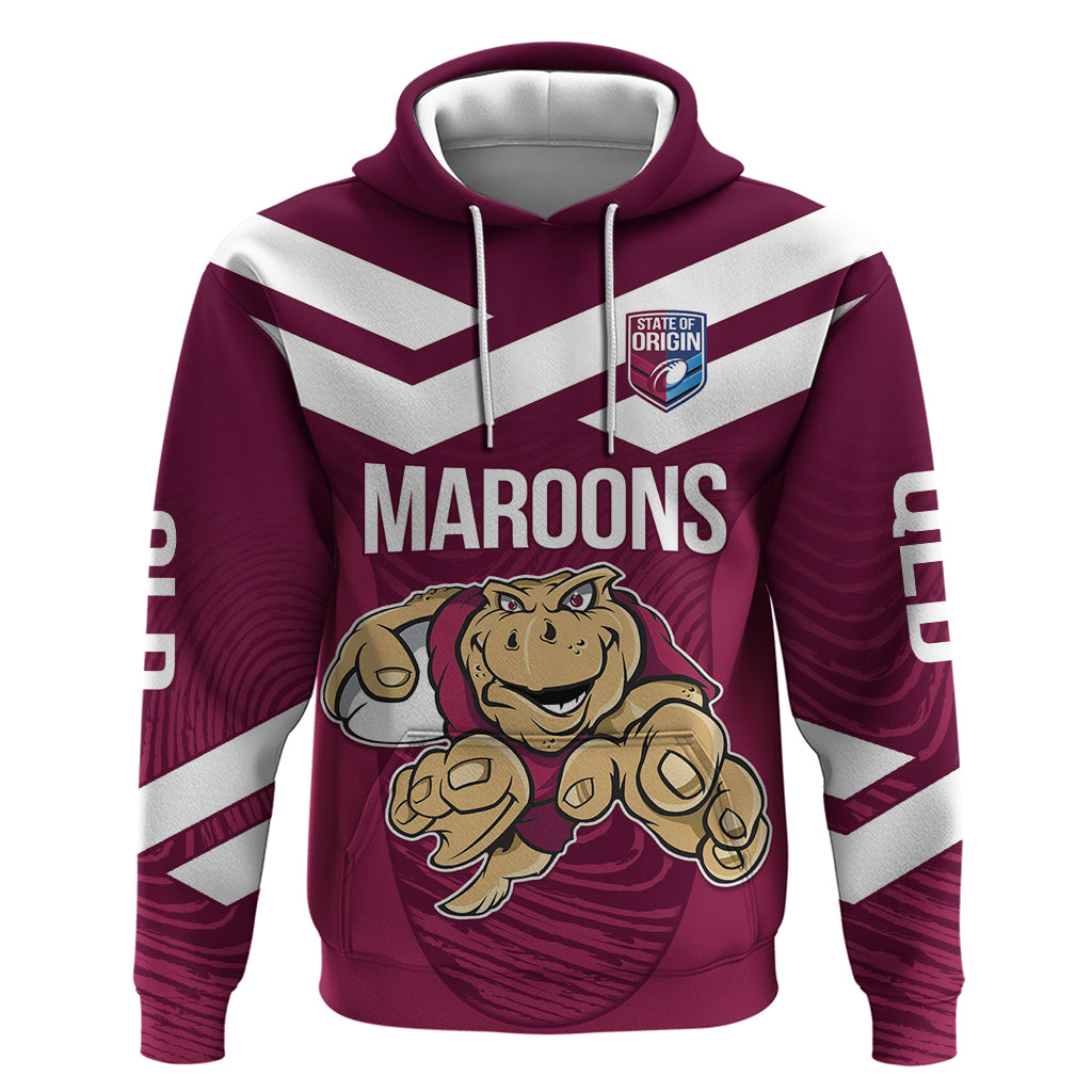 Custom Queensland Rugby Hoodie Maroons Cane Toad Origin Sporty