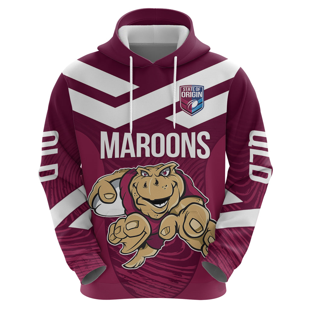 Custom Queensland Rugby Hoodie Maroons Cane Toad Origin Sporty