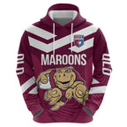 Custom Queensland Rugby Hoodie Maroons Cane Toad Origin Sporty