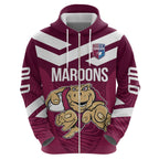 Custom Queensland Rugby Hoodie Maroons Cane Toad Origin Sporty