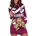 Custom Queensland Rugby Hoodie Dress Maroons Cane Toad Origin Sporty