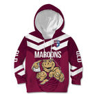 Custom Queensland Rugby Kid Hoodie Maroons Cane Toad Origin Sporty
