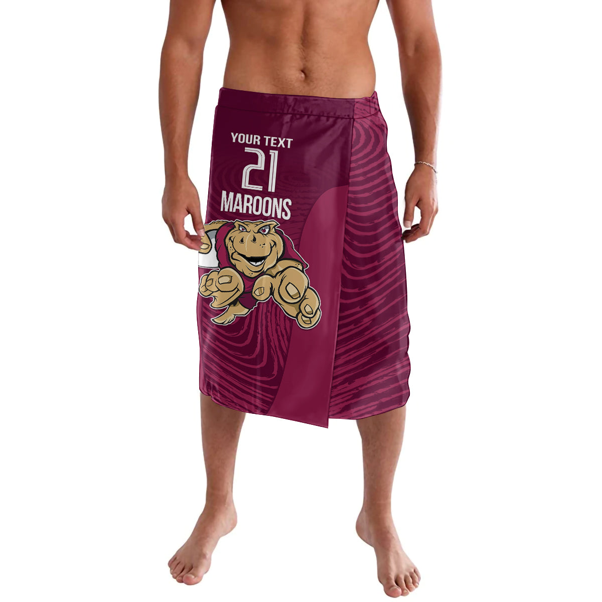 Custom Queensland Rugby Lavalava Maroons Cane Toad Origin Sporty