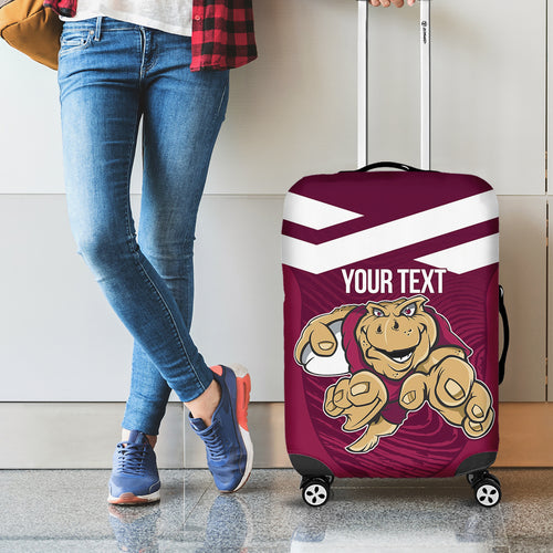 Custom Queensland Rugby Luggage Cover Maroons Cane Toad Origin Sporty