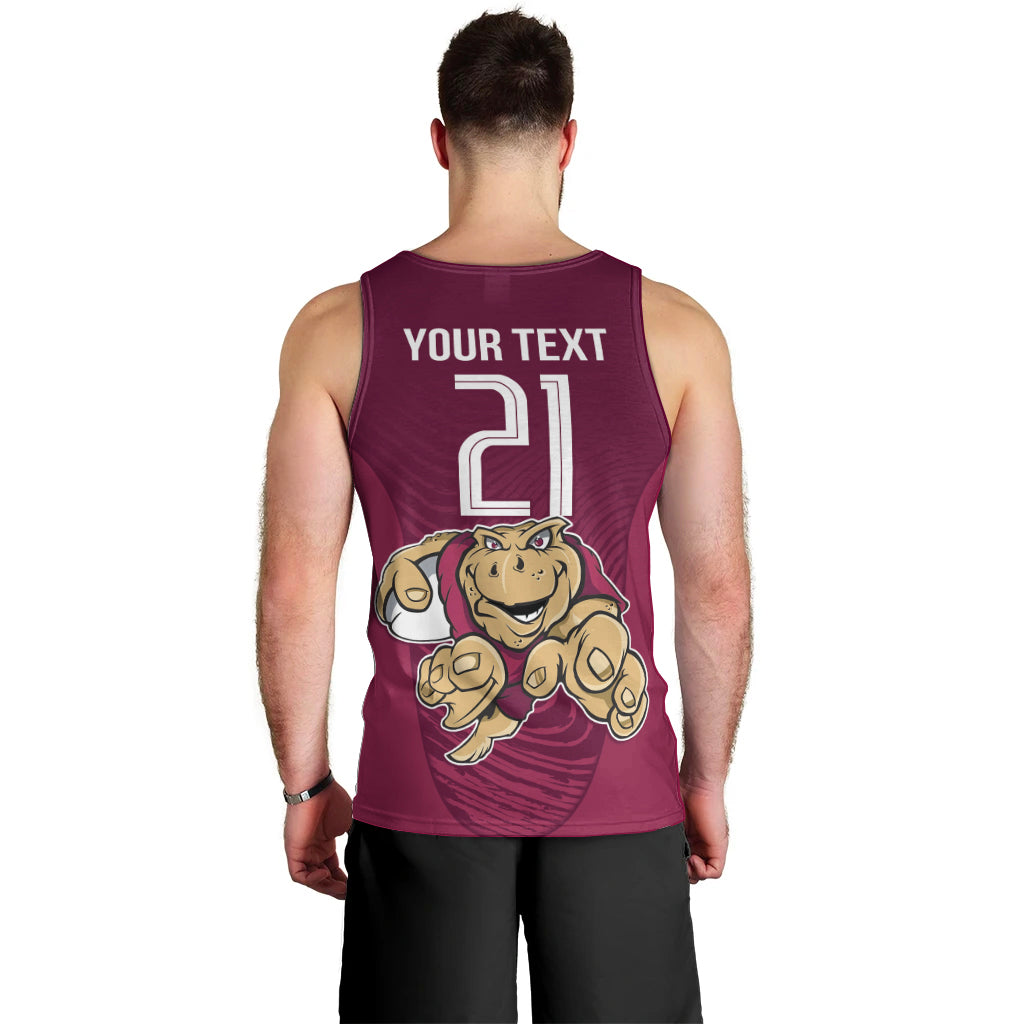 Custom Queensland Rugby Men Tank Top Maroons Cane Toad Origin Sporty