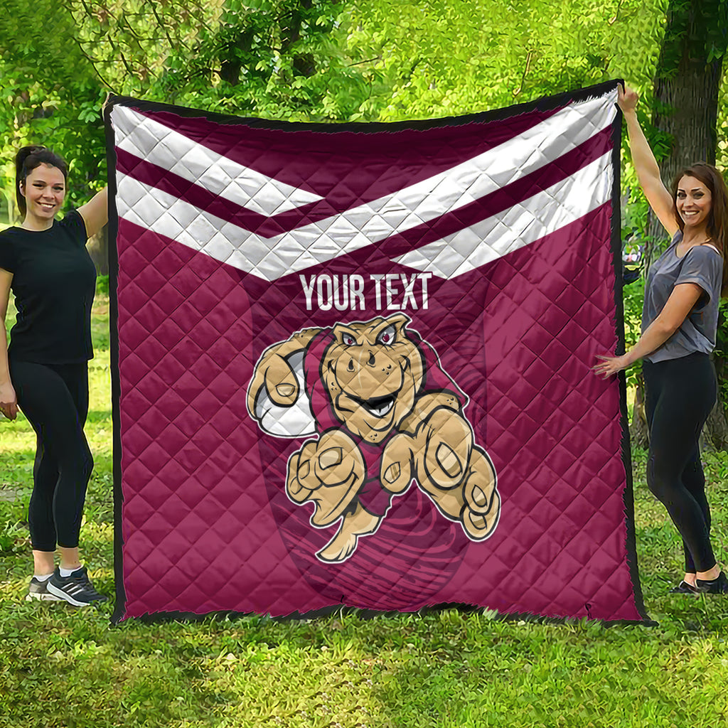 Custom Queensland Rugby Quilt Maroons Cane Toad Origin Sporty