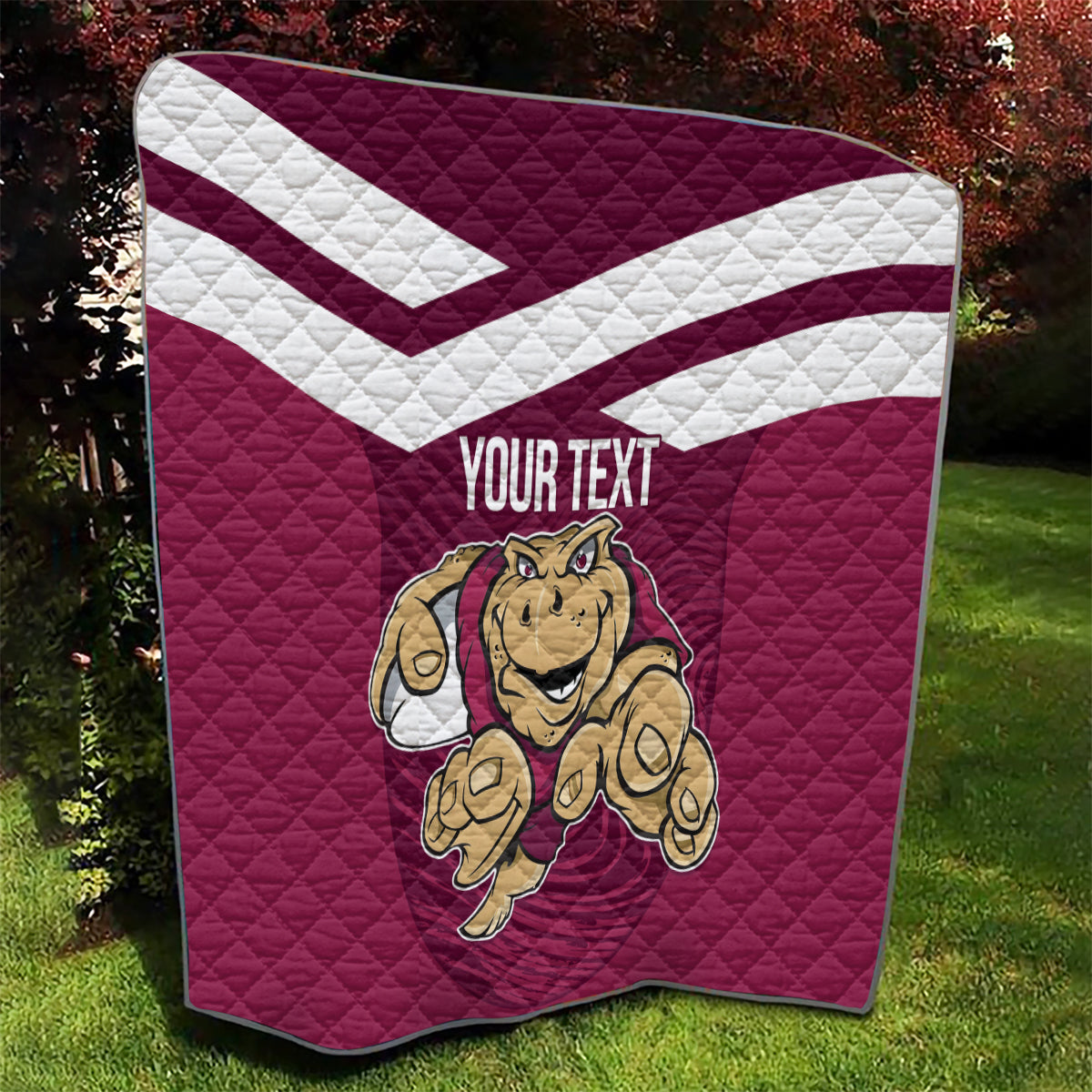 Custom Queensland Rugby Quilt Maroons Cane Toad Origin Sporty