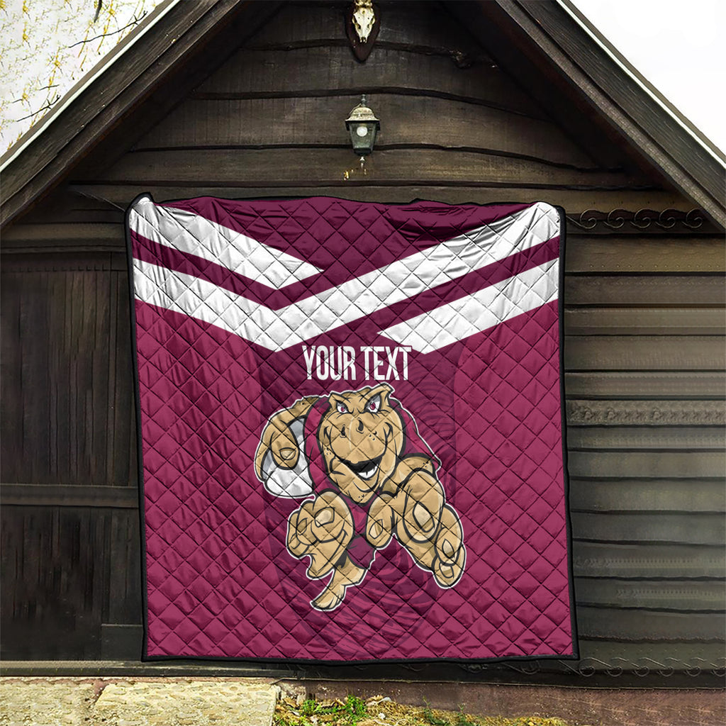 Custom Queensland Rugby Quilt Maroons Cane Toad Origin Sporty
