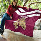 Custom Queensland Rugby Quilt Maroons Cane Toad Origin Sporty