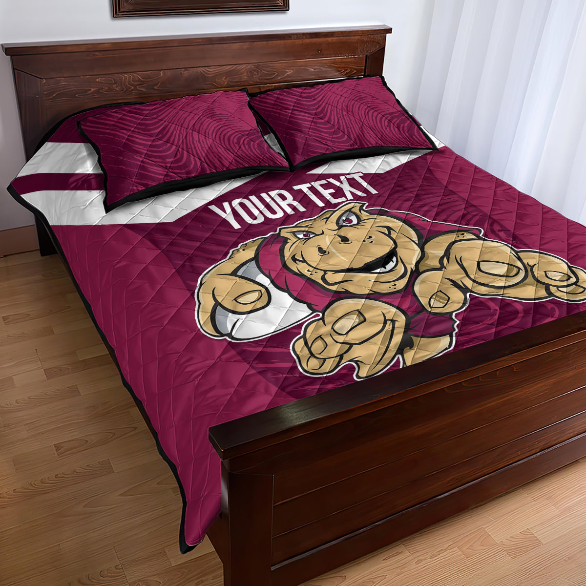 Custom Queensland Rugby Quilt Bed Set Maroons Cane Toad Origin Sporty