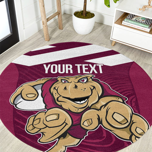 Custom Queensland Rugby Round Carpet Maroons Cane Toad Origin Sporty