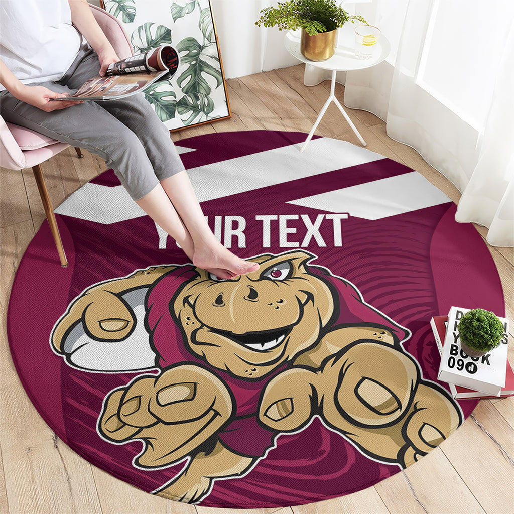 Custom Queensland Rugby Round Carpet Maroons Cane Toad Origin Sporty