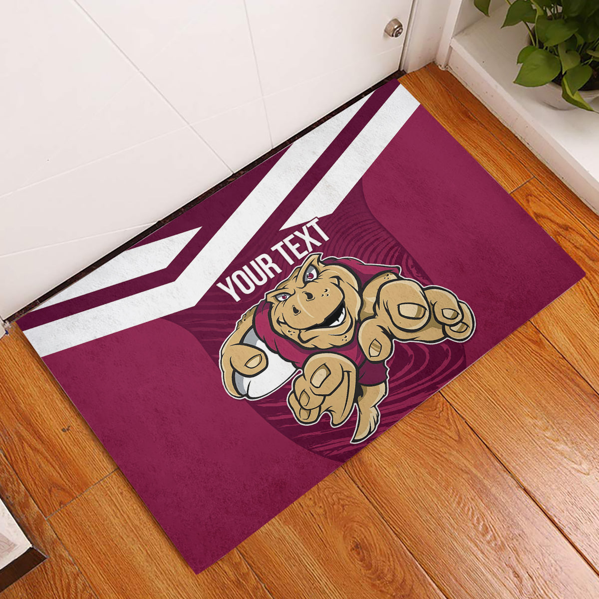 Custom Queensland Rugby Rubber Doormat Maroons Cane Toad Origin Sporty