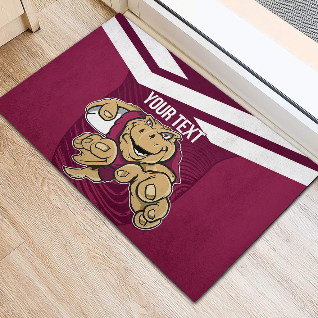 Custom Queensland Rugby Rubber Doormat Maroons Cane Toad Origin Sporty