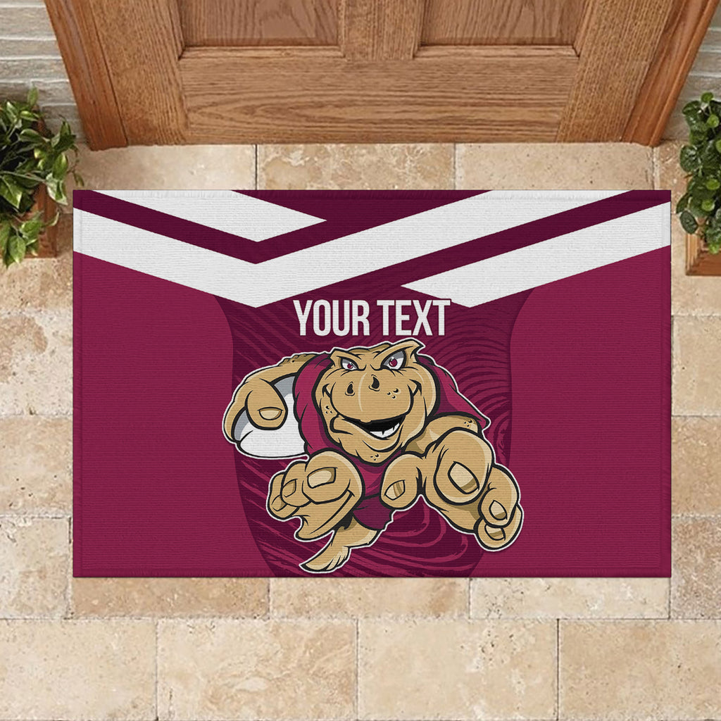 Custom Queensland Rugby Rubber Doormat Maroons Cane Toad Origin Sporty