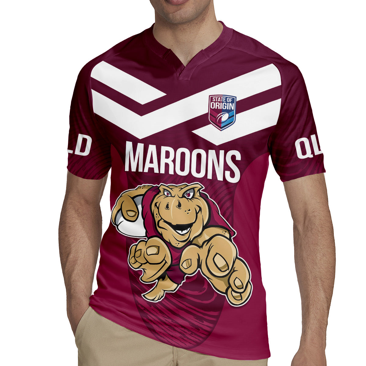 Custom Queensland Rugby Rugby Jersey Maroons Cane Toad Origin Sporty