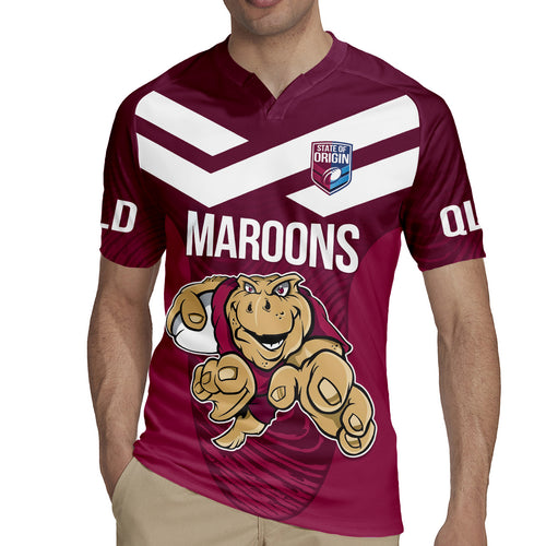 Custom Queensland Rugby Rugby Jersey Maroons Cane Toad Origin Sporty