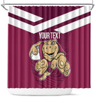 Custom Queensland Rugby Shower Curtain Maroons Cane Toad Origin Sporty
