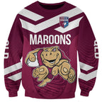 Custom Queensland Rugby Sweatshirt Maroons Cane Toad Origin Sporty