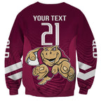 Custom Queensland Rugby Sweatshirt Maroons Cane Toad Origin Sporty