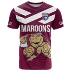 Custom Queensland Rugby T Shirt Maroons Cane Toad Origin Sporty