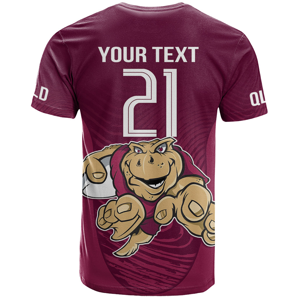 Custom Queensland Rugby T Shirt Maroons Cane Toad Origin Sporty