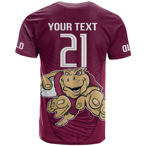 Custom Queensland Rugby T Shirt Maroons Cane Toad Origin Sporty