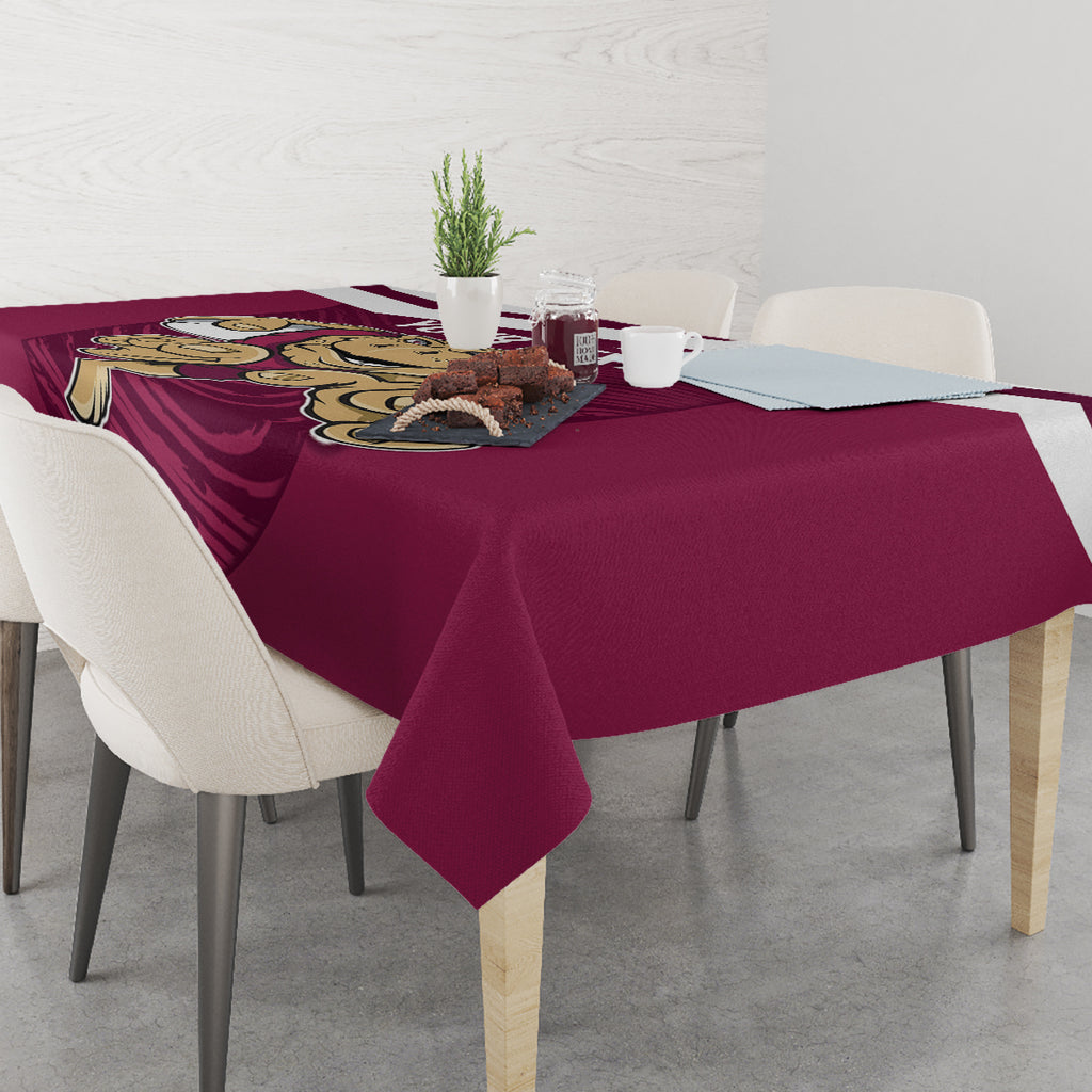Custom Queensland Rugby Tablecloth Maroons Cane Toad Origin Sporty