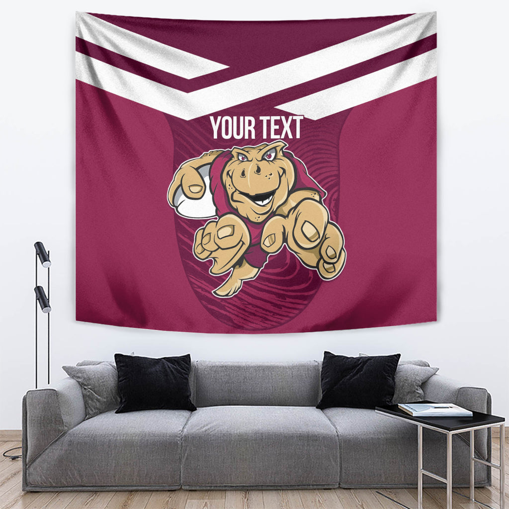 Custom Queensland Rugby Tapestry Maroons Cane Toad Origin Sporty