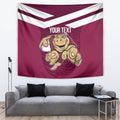 Custom Queensland Rugby Tapestry Maroons Cane Toad Origin Sporty