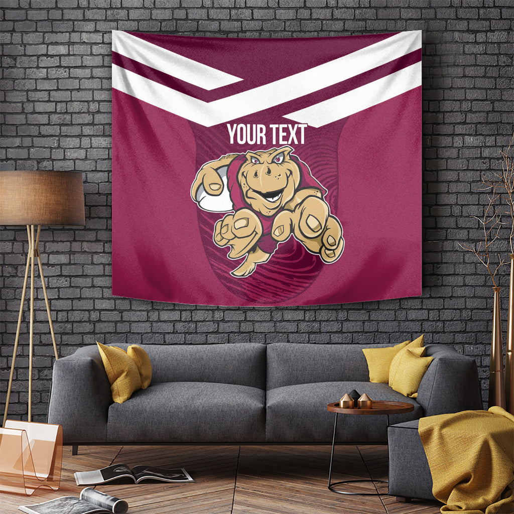 Custom Queensland Rugby Tapestry Maroons Cane Toad Origin Sporty