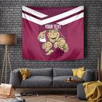 Custom Queensland Rugby Tapestry Maroons Cane Toad Origin Sporty