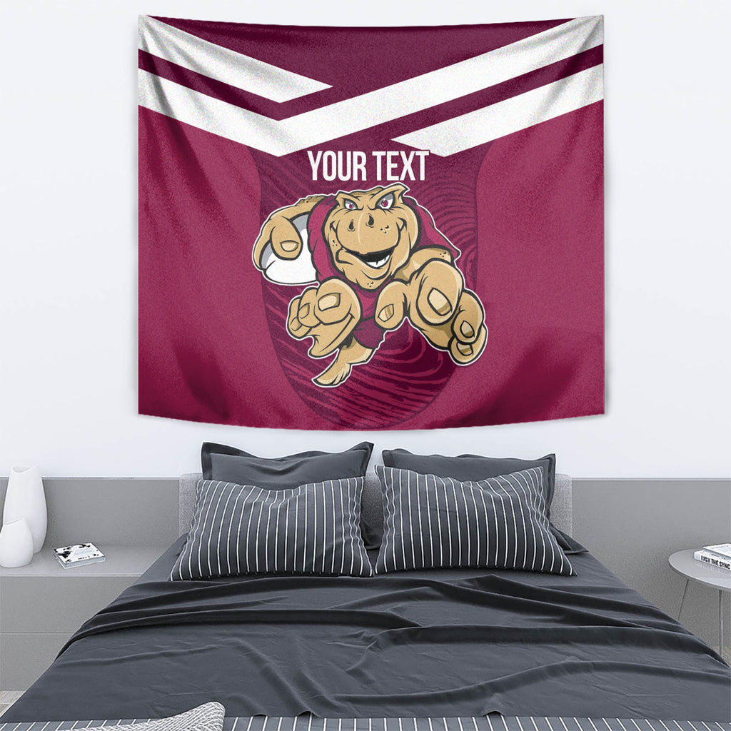 Custom Queensland Rugby Tapestry Maroons Cane Toad Origin Sporty
