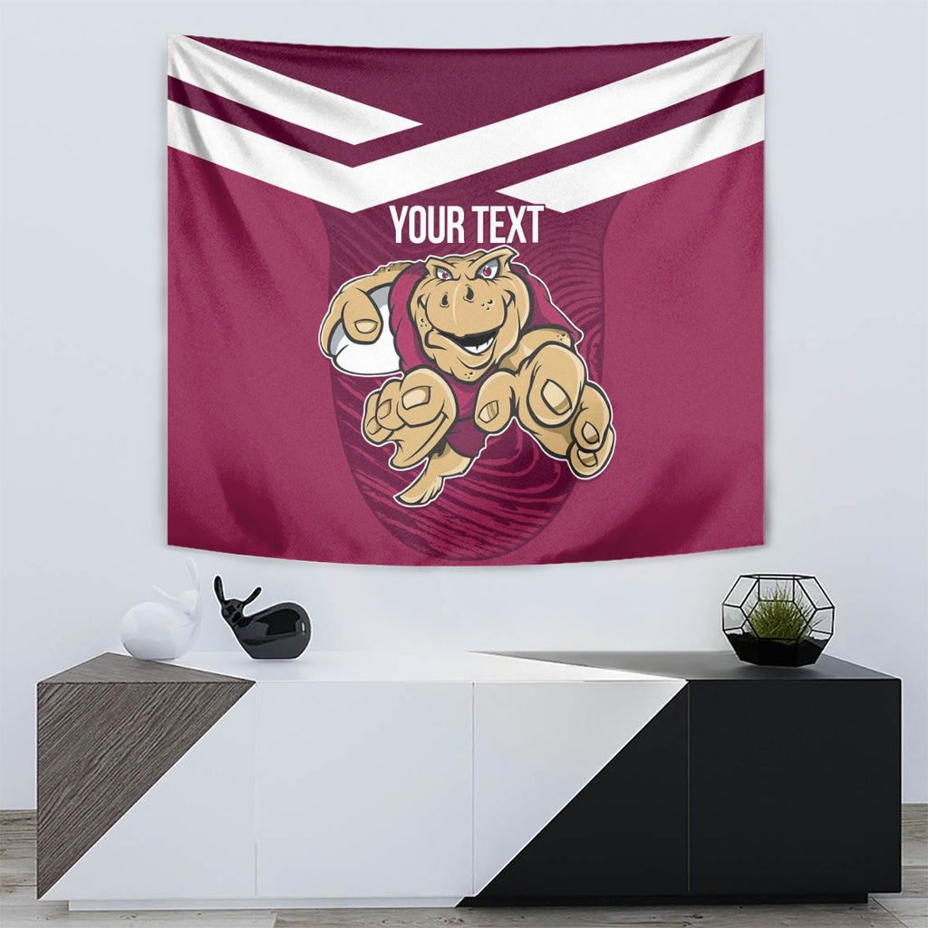 Custom Queensland Rugby Tapestry Maroons Cane Toad Origin Sporty