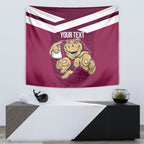 Custom Queensland Rugby Tapestry Maroons Cane Toad Origin Sporty