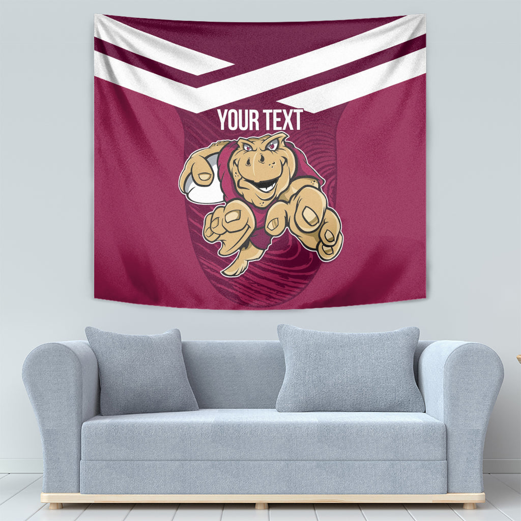 Custom Queensland Rugby Tapestry Maroons Cane Toad Origin Sporty