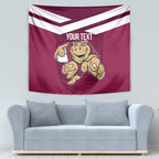 Custom Queensland Rugby Tapestry Maroons Cane Toad Origin Sporty