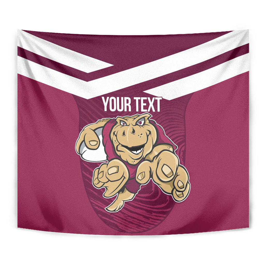 Custom Queensland Rugby Tapestry Maroons Cane Toad Origin Sporty