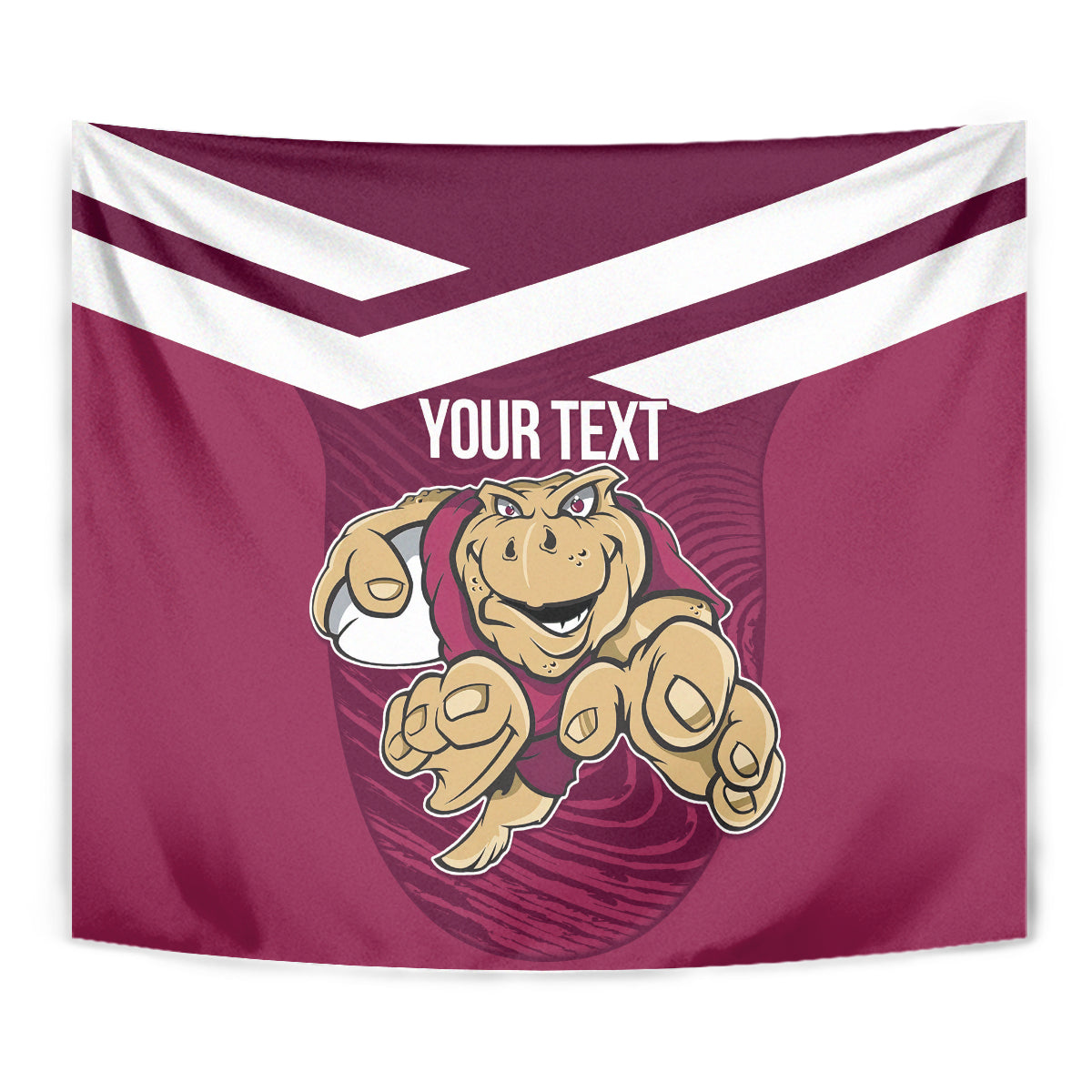 Custom Queensland Rugby Tapestry Maroons Cane Toad Origin Sporty