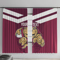Custom Queensland Rugby Window Curtain Maroons Cane Toad Origin Sporty