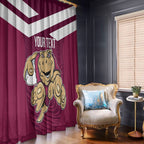 Custom Queensland Rugby Window Curtain Maroons Cane Toad Origin Sporty