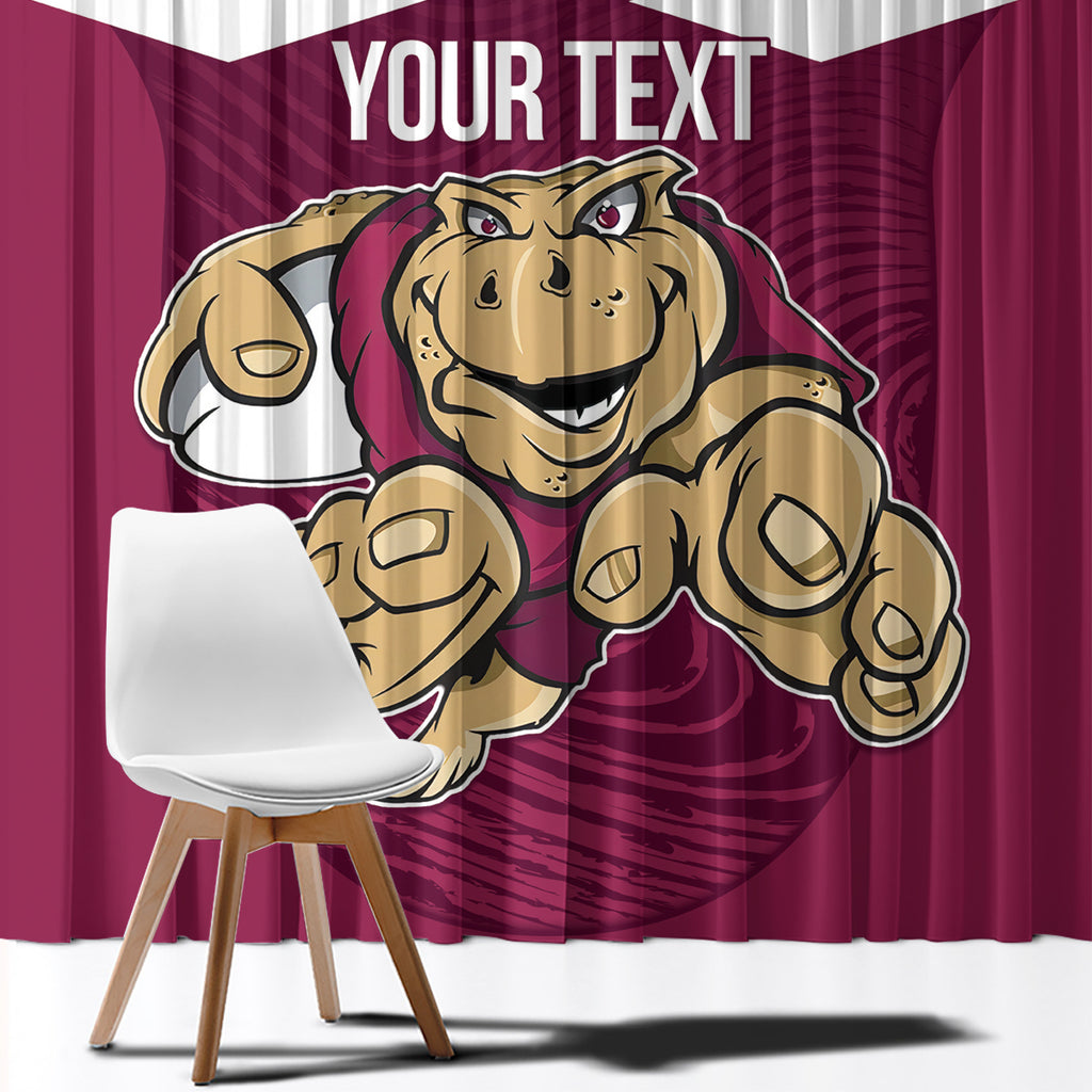 Custom Queensland Rugby Window Curtain Maroons Cane Toad Origin Sporty