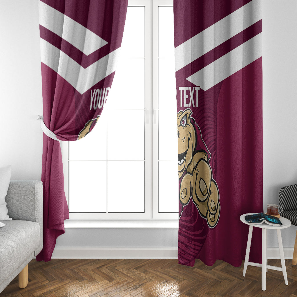 Custom Queensland Rugby Window Curtain Maroons Cane Toad Origin Sporty