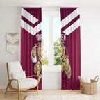Custom Queensland Rugby Window Curtain Maroons Cane Toad Origin Sporty